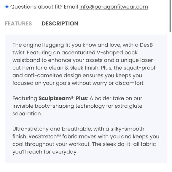 Paragon RecStretch DesB Original Sculptseam Plus Legging - color Aries - XS - Picture 7 of 7